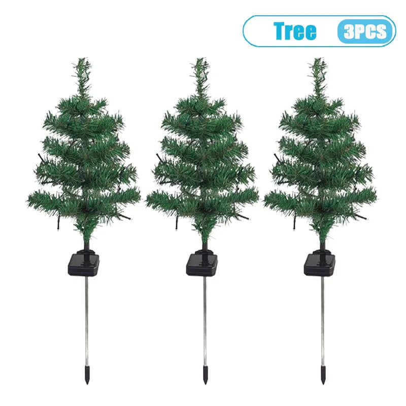 Solar Christmas Tree Lights Waterproof IP65 Durable Outdoor Decor for Lawn Balcony Easy Installation No Wiring Xmas Decoration