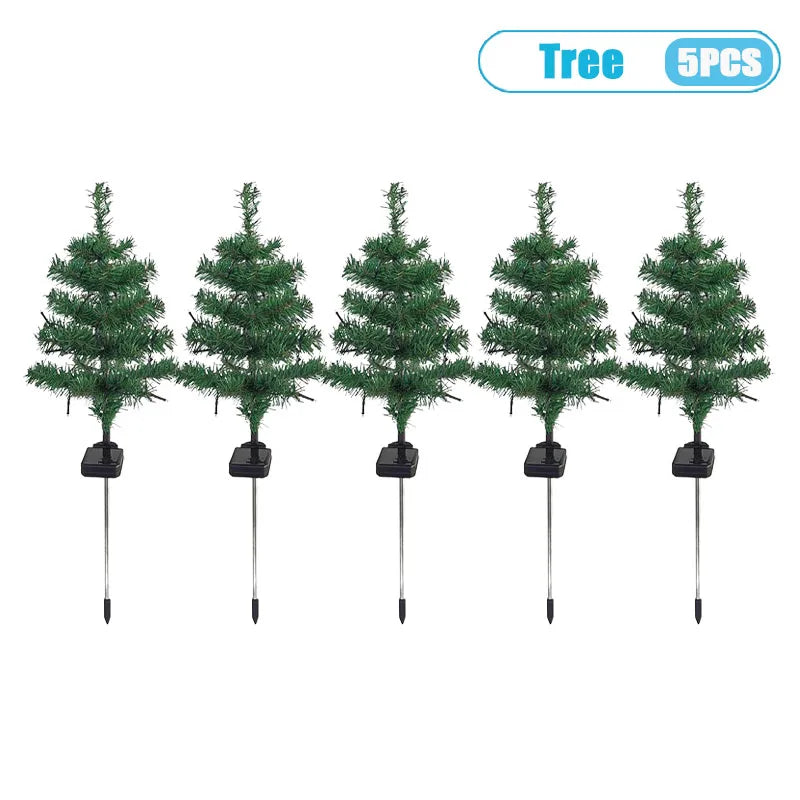 Solar Christmas Tree Lights Waterproof IP65 Durable Outdoor Decor for Lawn Balcony Easy Installation No Wiring Xmas Decoration