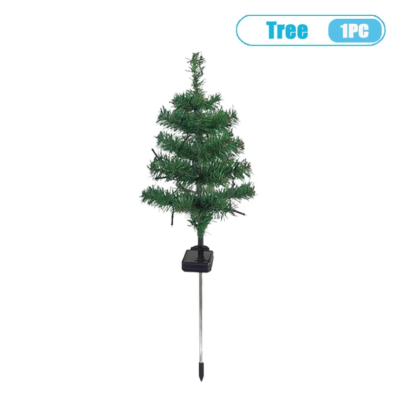 Solar Christmas Tree Lights Waterproof IP65 Durable Outdoor Decor for Lawn Balcony Easy Installation No Wiring Xmas Decoration